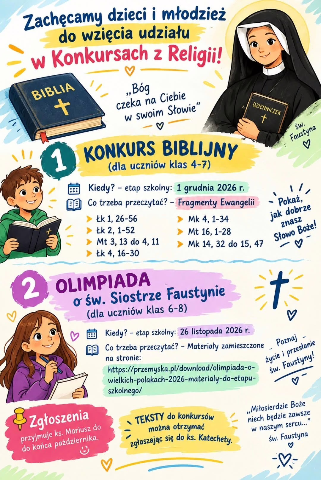 Konkursy dla uczniów naszej szkoły